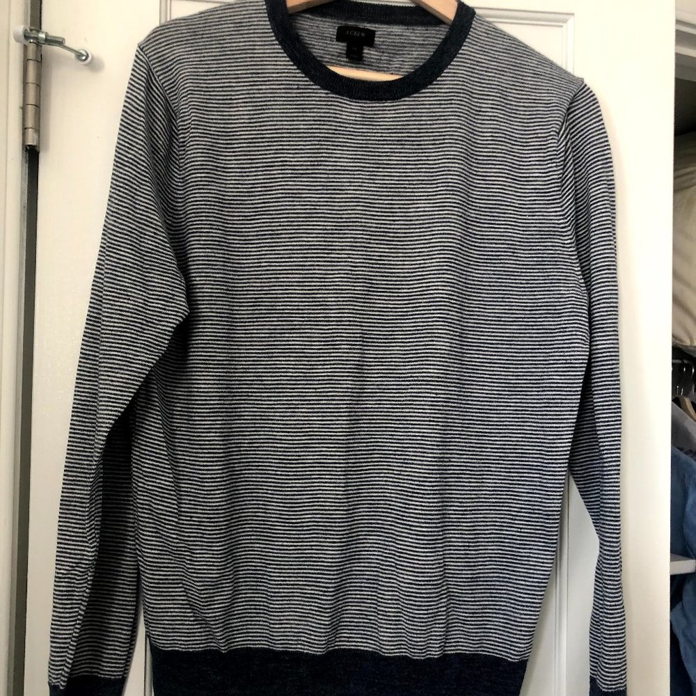 J.Crew blue/white striped sweater